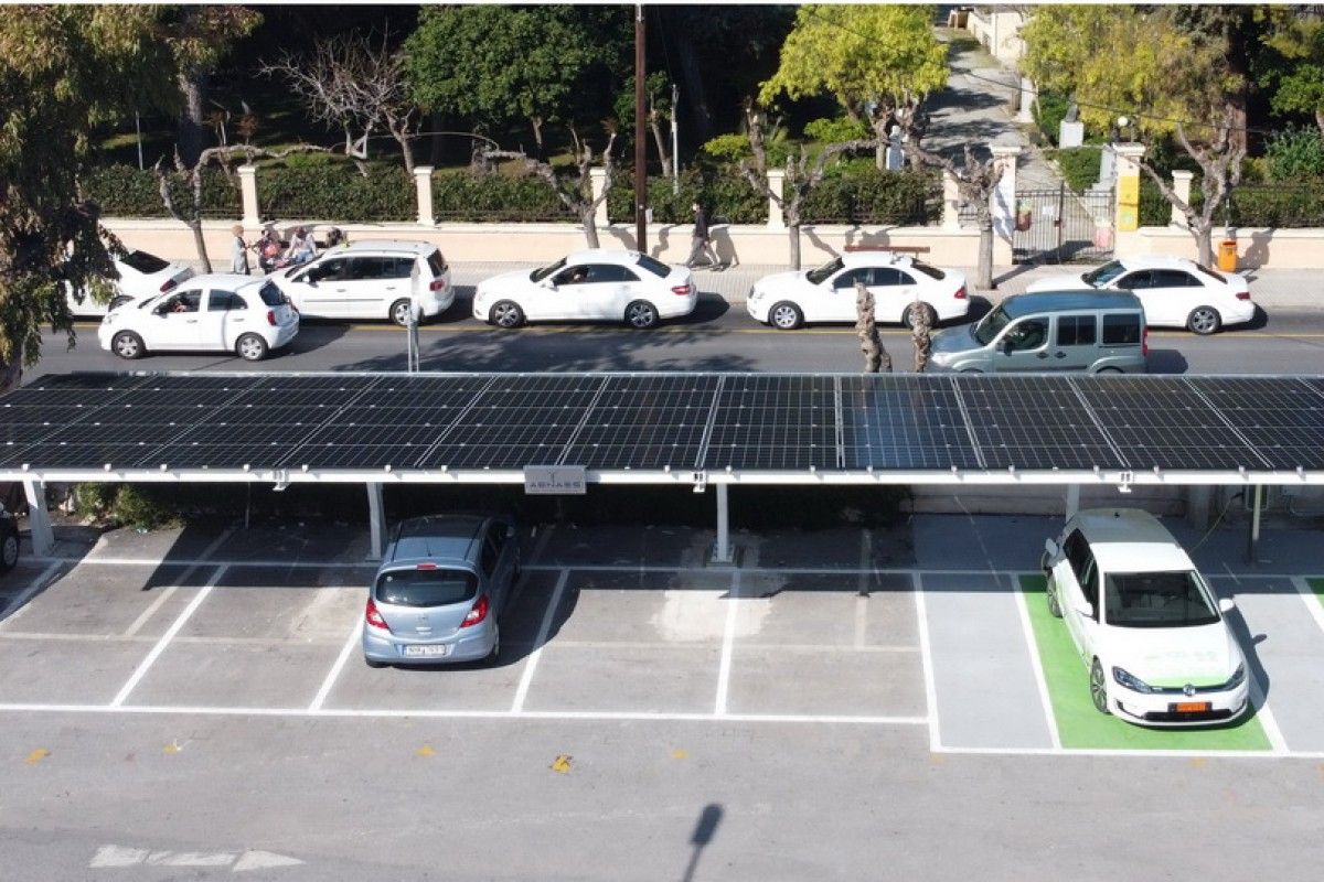 Φ/Β στέγαστρο αυτοπαραγωγής (NET METERING) ισχύος 20 kW στο parking τεσσάρων μαρτύρων Ρεθύμνου